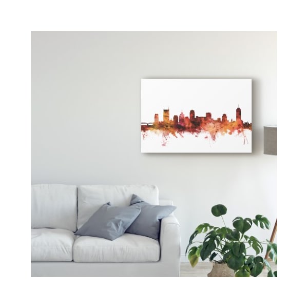 Trademark Fine Art Michael Tompsett 'Nashville Tennessee Skyline Red Ii' Canvas Art, 22x32 - MT01889-C2232GG