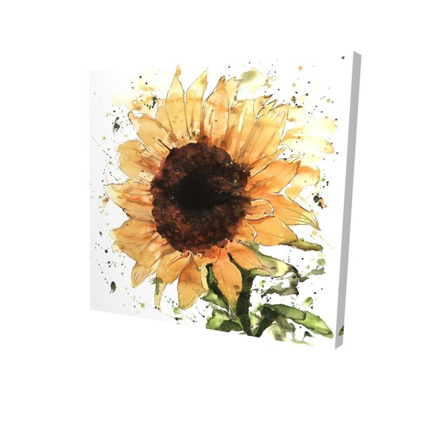 Begin Home Decor 32 x 32 in. Big Sunflower-Print on Canvas - 2080-3232-FL343