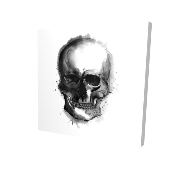 Fondo 32 x 32 in. Watercolor Dark Skull-Print on Canvas - FO2790091