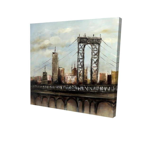 Begin Home Decor 16 x 16 in. City Bridge by A Cloudy Day-Print on Canvas - 2080-1616-CI21