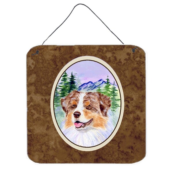 Micasa Australian Shepherd Aluminium Metal Wall Or Door Hanging Prints 6 x 6 In. - MI236521