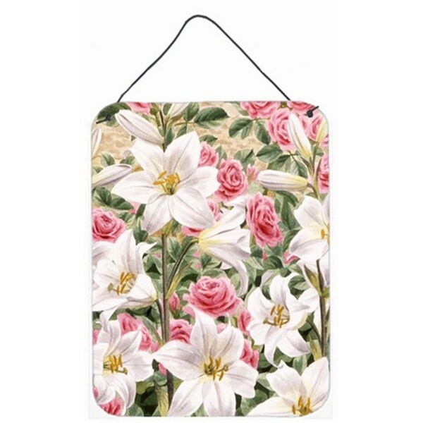 Carolines Treasures Lilies and Roses by Sarah Adams Wall or Door Hanging Prints - ASAD115DS1216