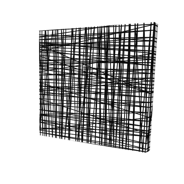 Begin Home Decor 16 x 16 in. Abstract Small Stripes-Print on Canvas - 2080-1616-AB30