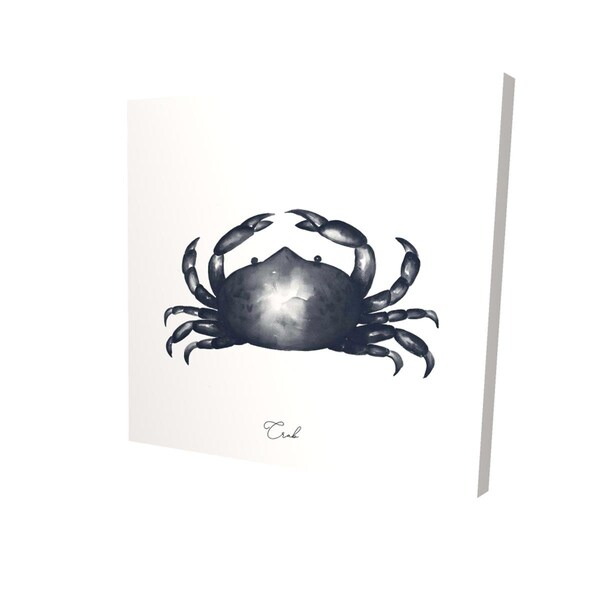 Begin Home Decor 16 x 16 in. Blue Crab-Print on Canvas - 2080-1616-AN478-1