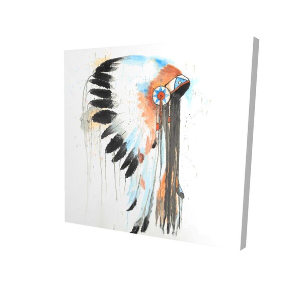 Begin Home Decor 16 x 16 in. Indian War Bonnet-Print on Canvas - 2080-1616-MI59