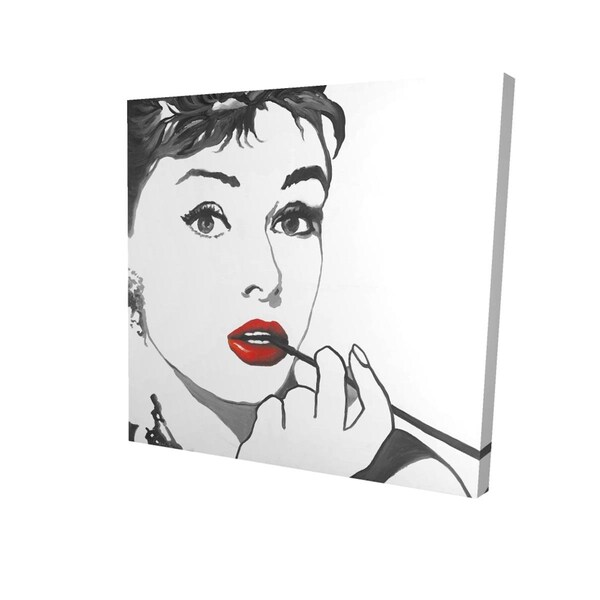 Fondo 32 x 32 in. Audrey Hepburn Outline Style-Print on Canvas - FO2792041