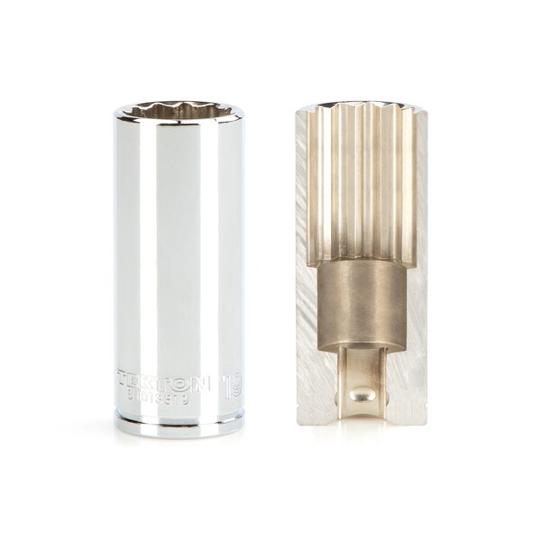 Tekton 3/8 Inch Drive x 19 mm Deep 12-Point Socket - SHD13319