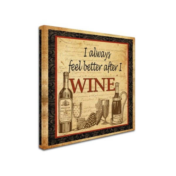 Trademark Fine Art Jean Plout 'Better After Wine' Canvas Art, 35x35 - ALI17015-C3535GG