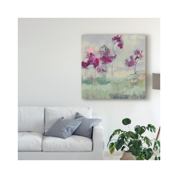 Trademark Fine Art Jennifer Goldberger 'Fuchsia Treeline I' Canvas Art, 35x35 - WAG08249-C3535GG