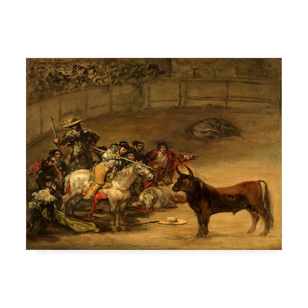 Trademark Fine Art Goya 'Bullfight' Canvas Art, 35x47 - AA01423-C3547GG