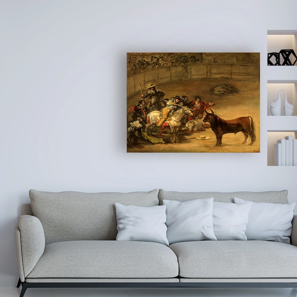 Trademark Fine Art Goya 'Bullfight' Canvas Art, 35x47 - AA01423-C3547GG