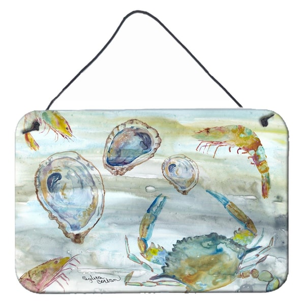 Carolines Treasures CrabShrimp & Oyster Watercolor Wall or Door Hanging Prints - SC2010DS812