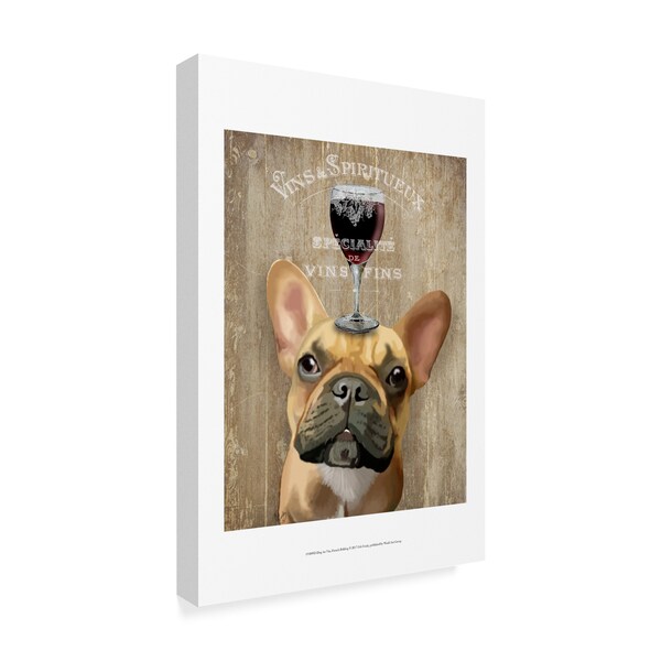 Trademark Fine Art Fab Funky 'Dog Au Vin, French Bulldog' Canvas Art, 30x47 - WAG00471-C3047GG