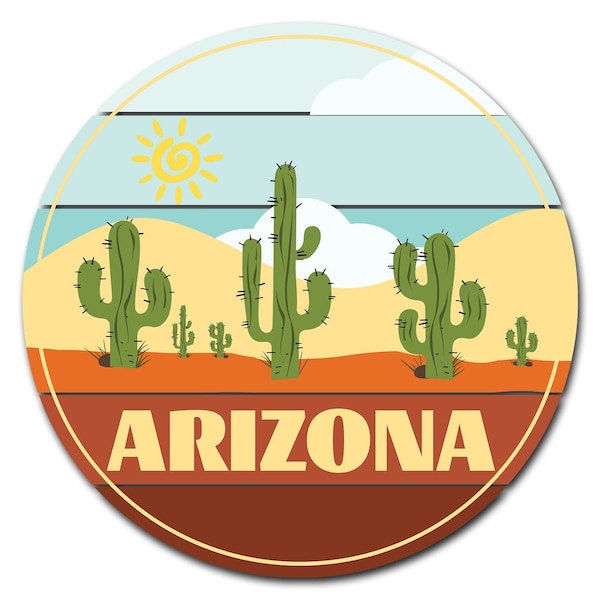 Signmission Arizona Circle Vinyl Laminated Decal - D-48-CIR-ARIZONA 2