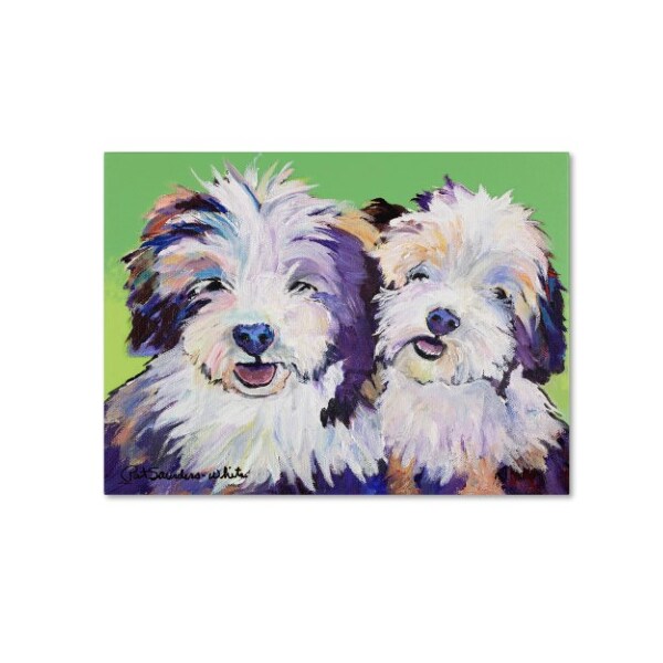Trademark Fine Art Pat Saunders-White 'Litter Mates' Canvas Art, 24x32 - PS126-C2432GG