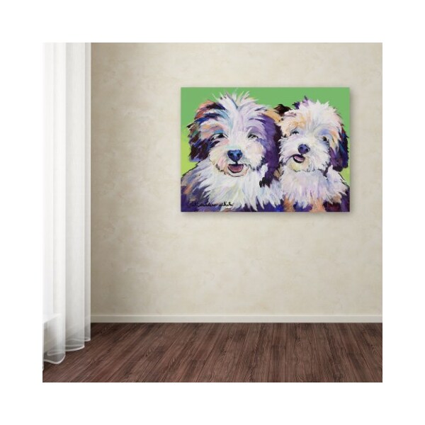 Trademark Fine Art Pat Saunders-White 'Litter Mates' Canvas Art, 24x32 - PS126-C2432GG