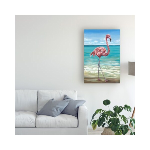 Trademark Fine Art Carolee Vitaletti 'Beach Walker Flamingo I' Canvas Art, 22x32 - WAG10448-C2232GG