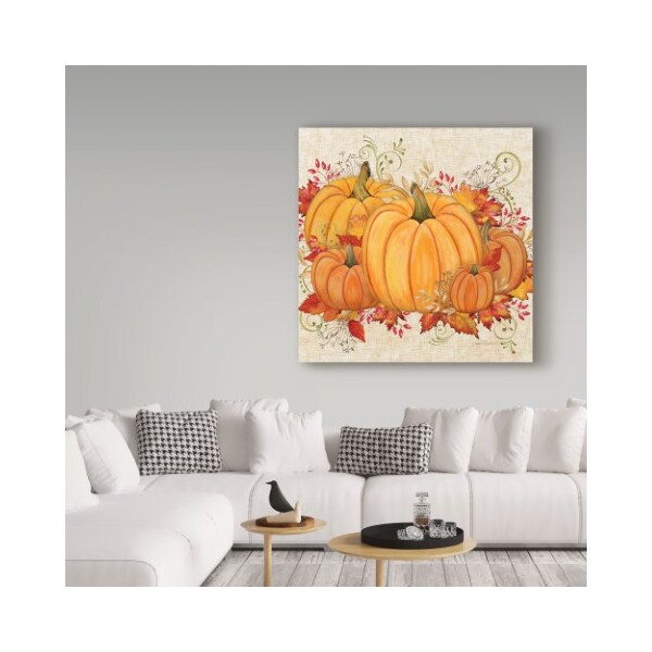 Trademark Fine Art Jean Plout 'Fall Pumpkins' Canvas Art, 14x14 - ALI30032-C1414GG