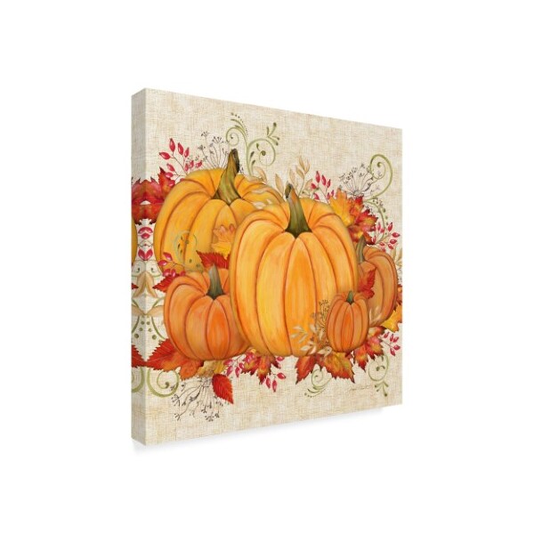 Trademark Fine Art Jean Plout 'Fall Pumpkins' Canvas Art, 14x14 - ALI30032-C1414GG