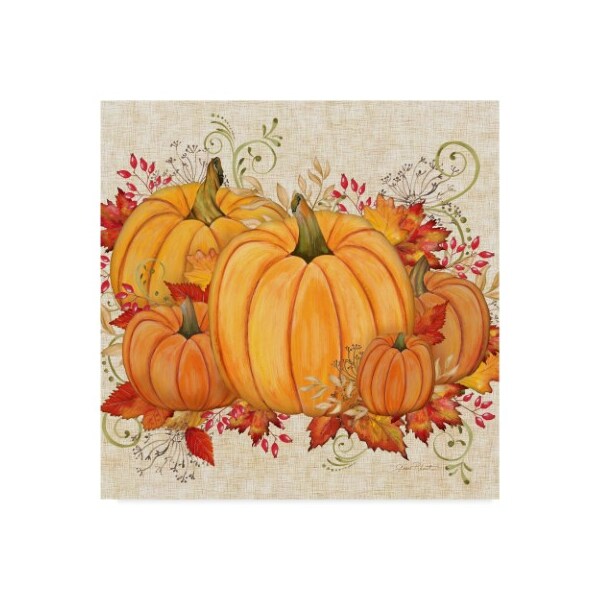 Trademark Fine Art Jean Plout 'Fall Pumpkins' Canvas Art, 14x14 - ALI30032-C1414GG