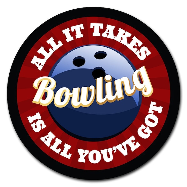 Signmission Bowling Zone Circle Vinyl Laminated Decal - D-16-CIR-BOWLING