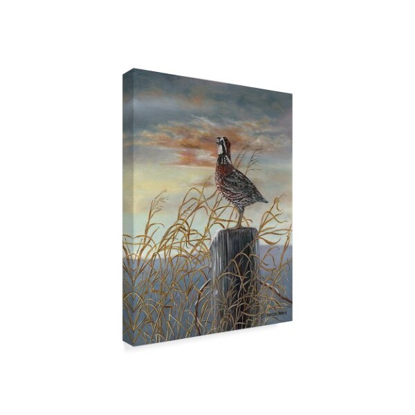 Trademark Fine Art Carolyn Mock 'Quail On A Post' Canvas Art, 18x24 - WAG03714-C1824GG