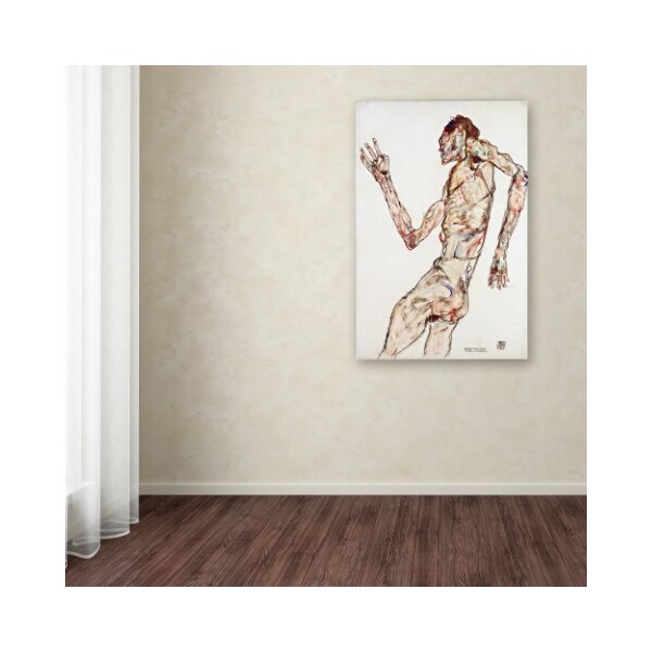 Trademark Fine Art Egon Schiele 'The Dancer' Canvas Art, 16x24 - AA00498-C1624GG