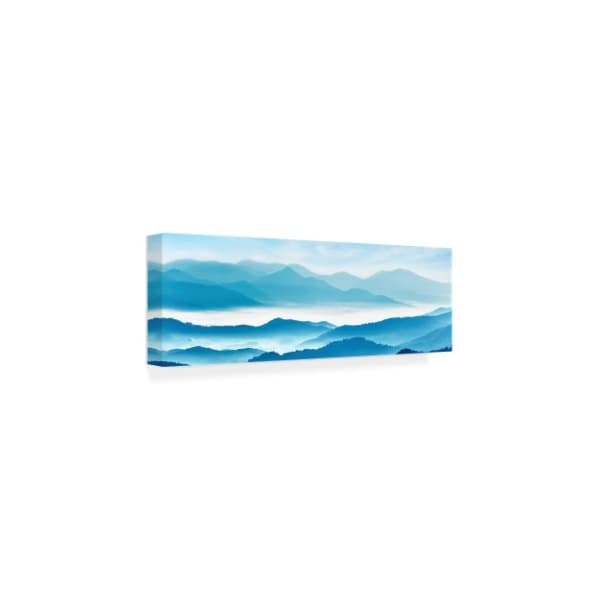 Trademark Fine Art James Mcloughlin 'Misty Mountains Xi' Canvas Art, 16x47 - WAG10100-C1647GG