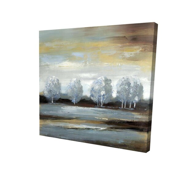 Fondo 16 x 16 in. Grey Landscape-Print on Canvas - FO2795194