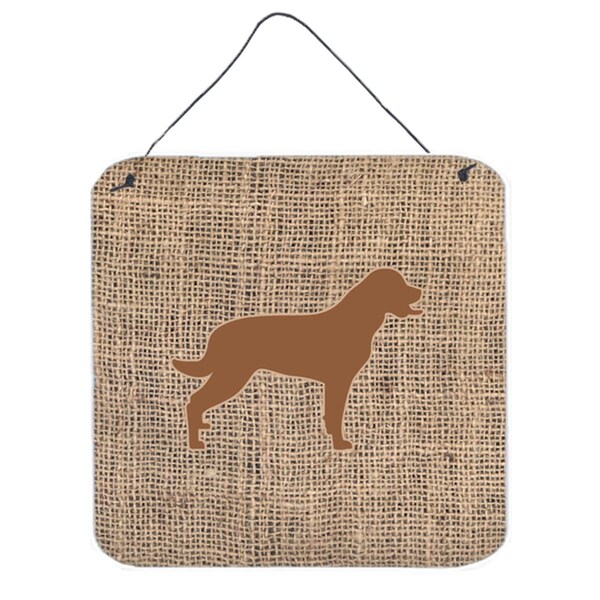 Micasa Labrador Burlap And Brown Aluminium Metal Wall Or Door Hanging Prints - MI240433