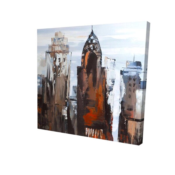 Fondo 16 x 16 in. Grey Day in the City-Print on Canvas - FO2788737