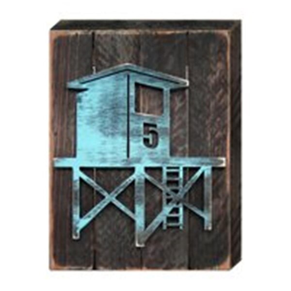 Designocracy Lifeguard Station Art on Board Wall Decor - 9854018