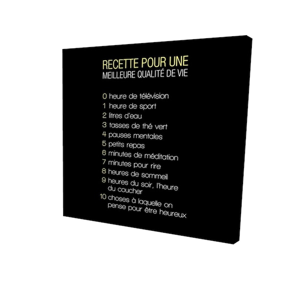 Fondo 16 x 16 in. Recipe of Happiness-Print on Canvas - FO3331796