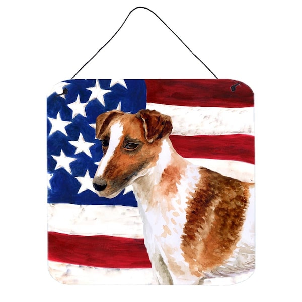 Jensendistributionservices Smooth Fox Terrier Patriotic Wall or Door Hanging Prints - MI1714256