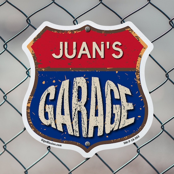 Signmission Juan's Garage, 12 inch X 12 inch, Aluminum Metal Sign, 2PK - SHI-A-2PACK-12-383-JUAN
