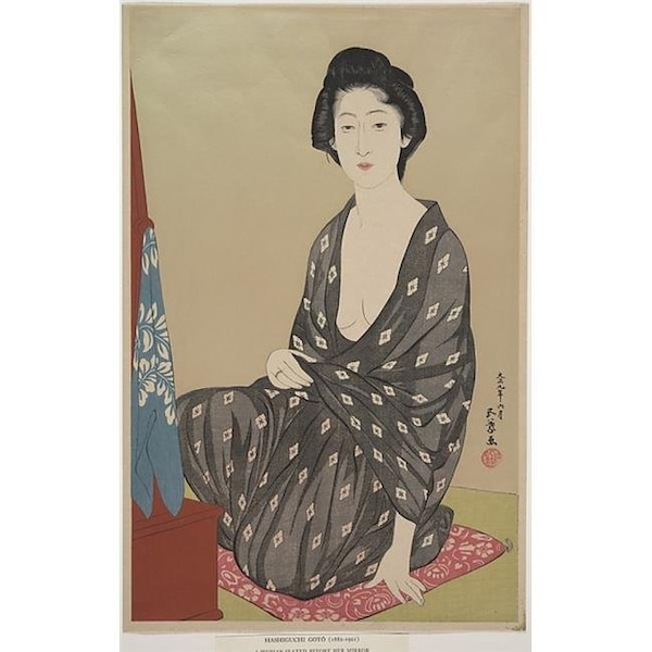 Public Domain Images Public Domain Images MET44587 Woman in Summer Clothing Poster Print by Hashiguchi Goyo; Japanese 1881 1921; 18 x 24 - MET44587
