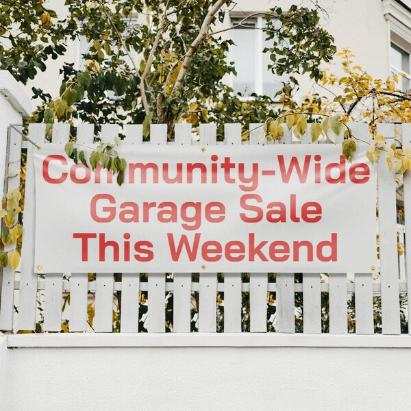 Signmission Community Wide Garage Sale this Weekend, 24 Inch x 72 Inch, Vinyl Banner - B-72-30523