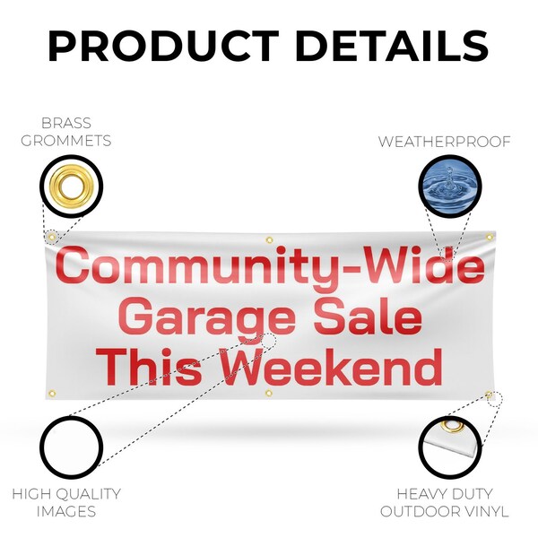 Signmission Community Wide Garage Sale this Weekend, 24 Inch x 72 Inch, Vinyl Banner - B-72-30523