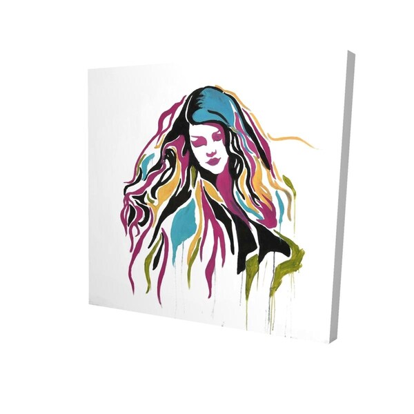 Fondo 16 x 16 in. Woman Graffiti Art-Print on Canvas - FO2795157