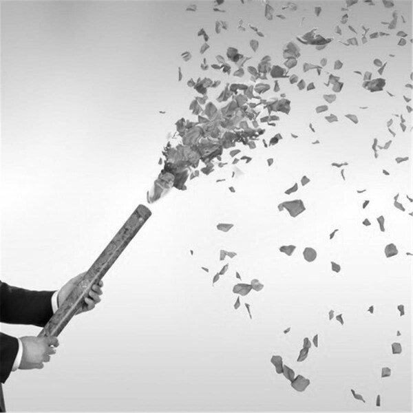 Surprise White Rose Petals Confetti Cannon - 24 in. - SU2800554