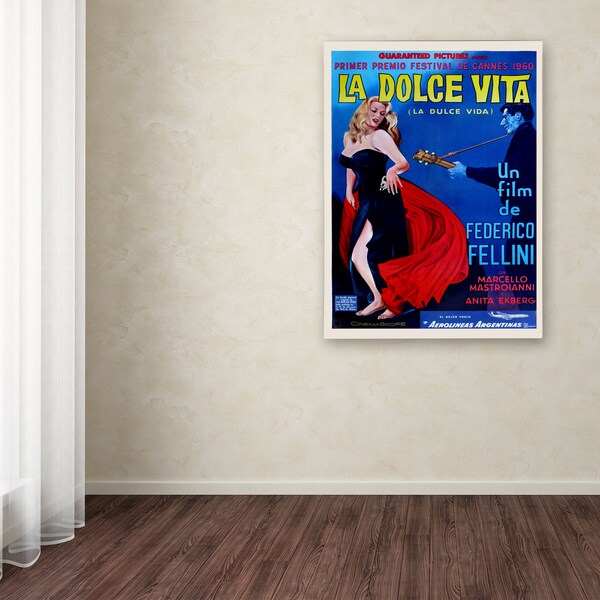 Trademark Fine Art Vintage Apple Collection 'La Dolce Vita' Canvas Art, 30x47 - ALI0235-C3047GG