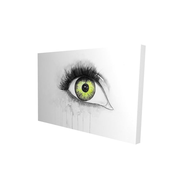 Begin Home Decor 20 x 30 in. Green Eye In Watercolor-Print on Canvas - 2080-2030-FI54