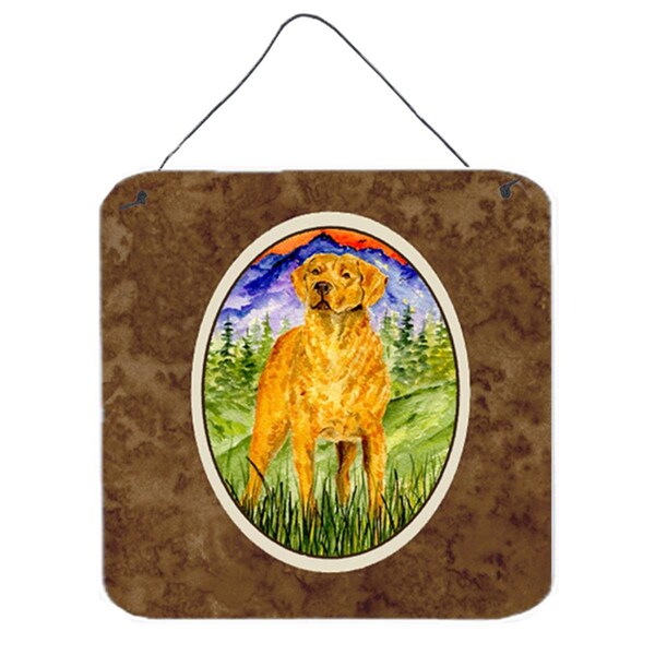 Micasa 6 x 6 in. Chesapeake Bay Retriever Aluminium Metal Wall or Door Hanging Prints - MI628537