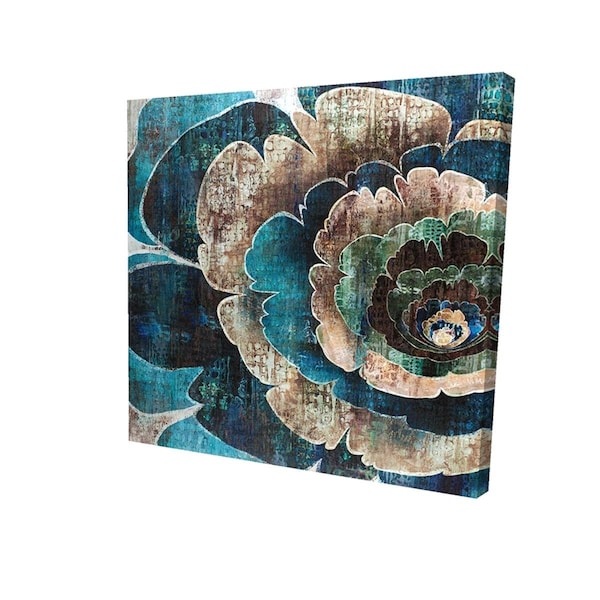 Fondo 12 x 12 in. Blue Flower Montage-Print on Canvas - FO2791338