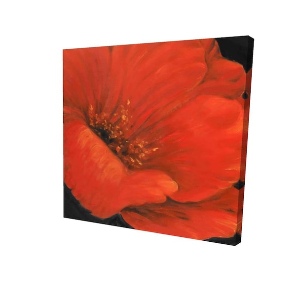 Fondo 12 x 12 in. Red Flower-Print on Canvas - FO2790892