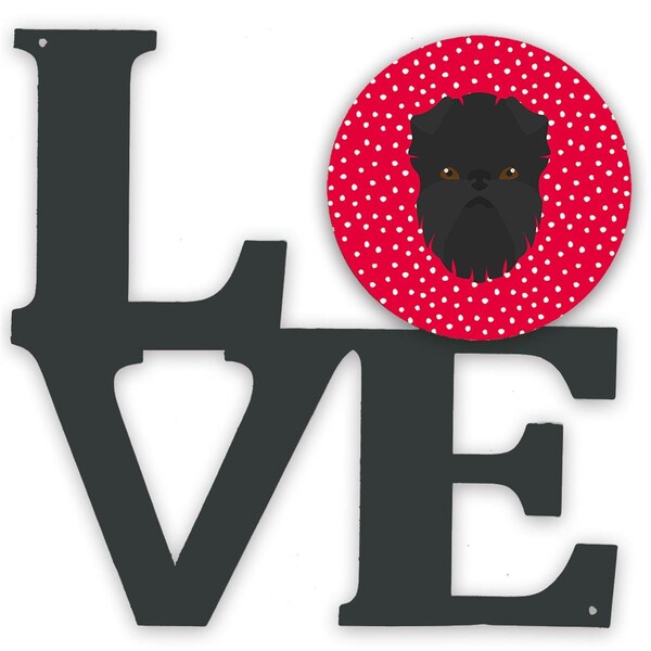 Carolines Treasures 11.5 x 11.75 in. Affenpinscher Love Metal Artwork Wall Decor - CK5180WALV