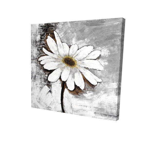 Begin Home Decor 16 x 16 in. Abstract Daisy-Print on Canvas - 2080-1616-FL145