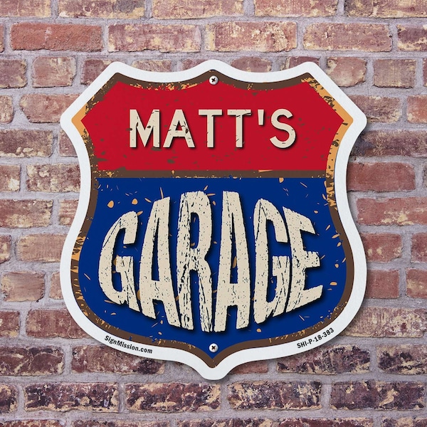 Signmission Matt's Garage, 6 inch X 6 inch, Plastic Sign, 2PK - SHI-P-2PACK-6-383-MATT