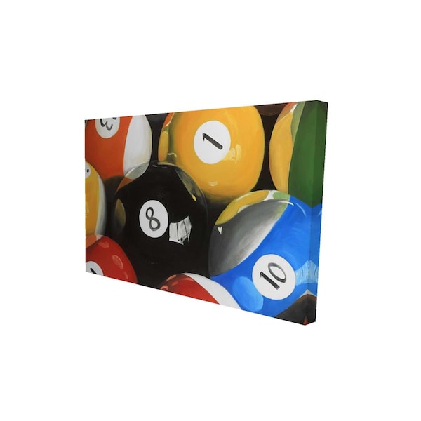 Begin Home Decor 20 x 30 in. Pool Balls Closeup-Print on Canvas - 2080-2030-MI76