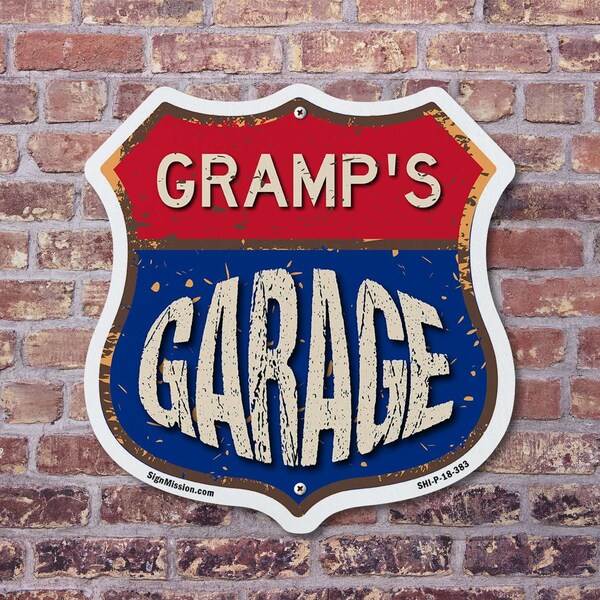 Signmission Gramp's Garage, 18 inch X 18 inch, Plastic Sign, 2PK - SHI-P-2PACK-18-383-GRAMP